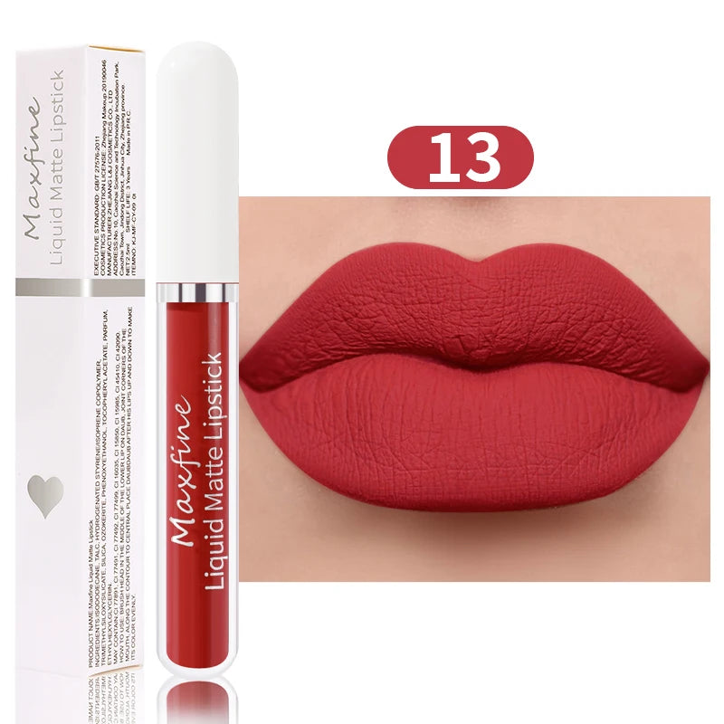 Matte Liquid Velvet Lip Glaze - Waterproof Sexy Long-Lasting Moisturizing Lipstick
