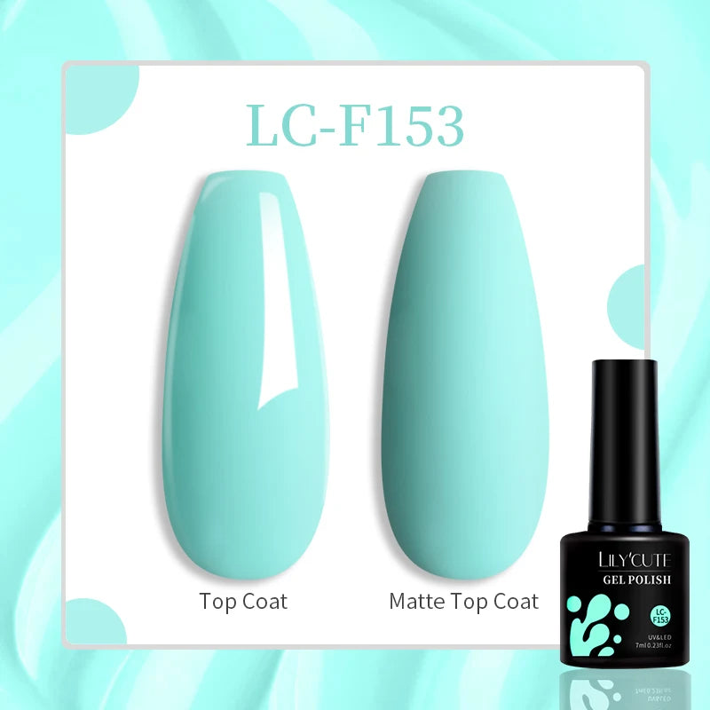LILYCUTE 7ml Jelly Amber Dark Bloom Leopard Gel Polish - Semi-Permanent UV Nail Art