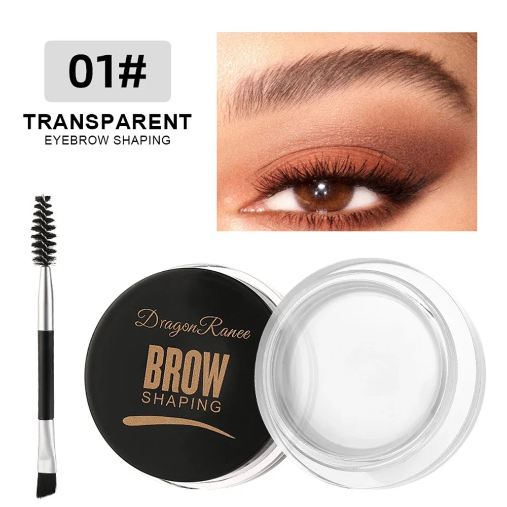 3D Wild Eyebrow Cream Gel Wax - Matte Brown & Black Natural Tint Enhancer Set