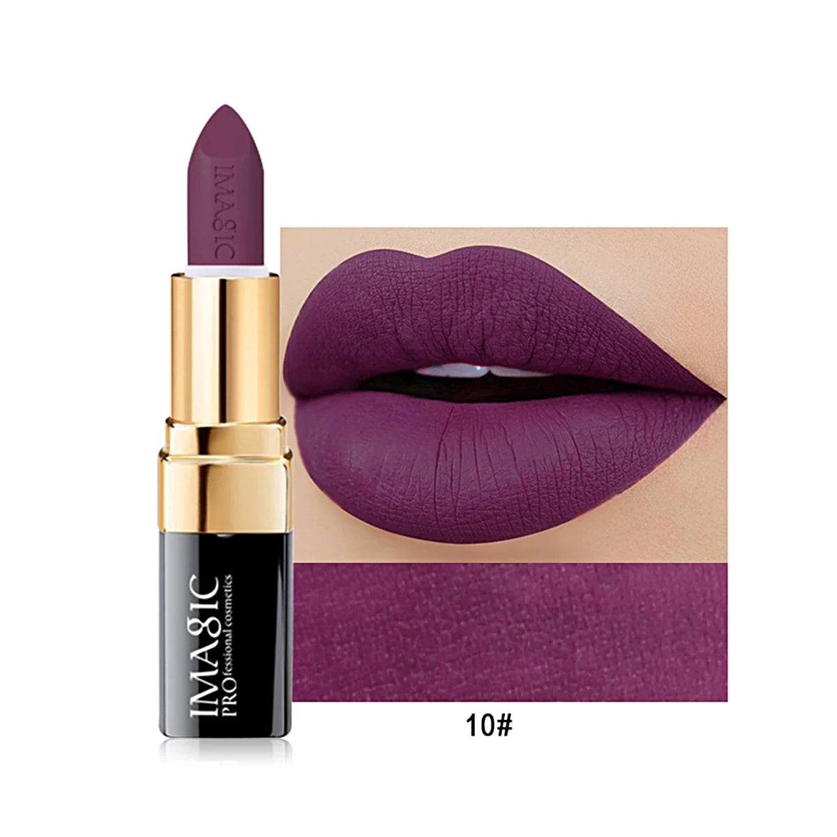 IMAGIC 12-Color Matte Velvet Lipstick Set - Waterproof Nude & Bold Shades