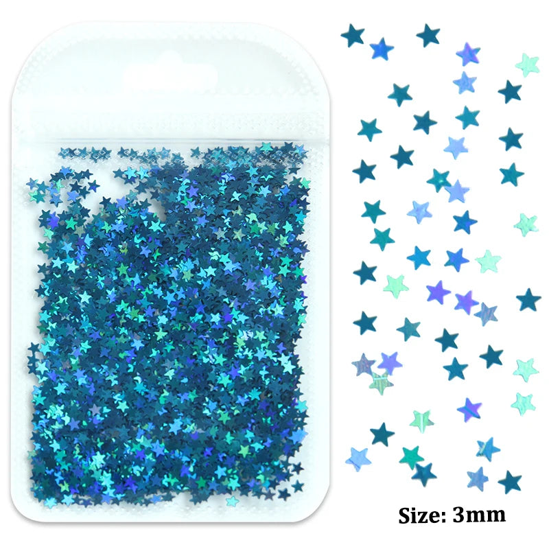 2g Holographic Nail Art Glitter Sequins - Laser Star Butterfly AB Paillette DIY Decorations