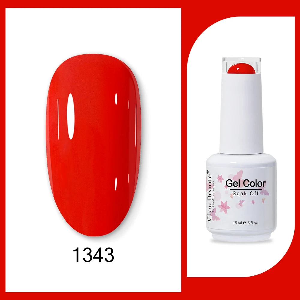 Clou Beaute 15ml HEMA & TPO Free Gel Polish - Army Green Organic Semi-Permanent Nail Art