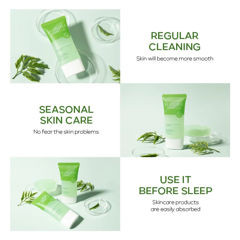 LAIKOU Matcha Exfoliating Peeling Gel Facial Scrub - Moisturizing Nourishing Repair