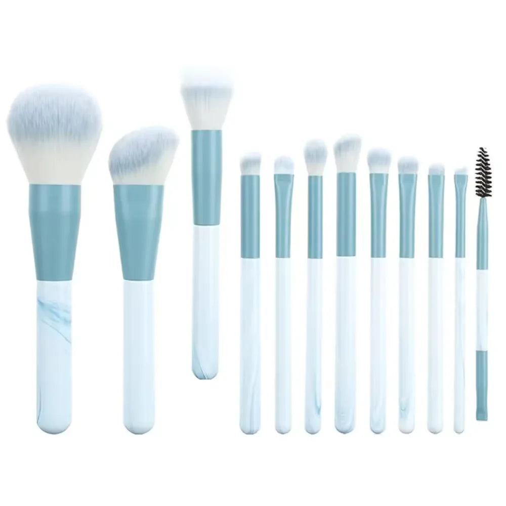 12-Piece Professional Makeup Brush Set - Soft Portable Foundation, Blush & Eyeshadow
