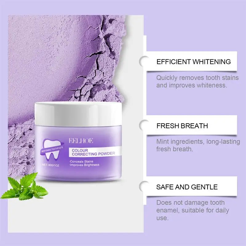 5-Day Teeth Whitening Powder - Removes Plaque, Stains & Calculus for Fresh Breath