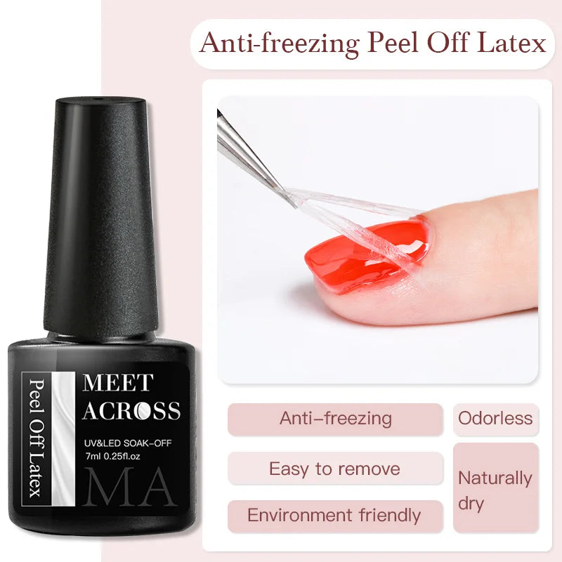 MEET ACROSS 7ml Wine Red Gel Polish - Long-Lasting French Style Nail Art Varnish