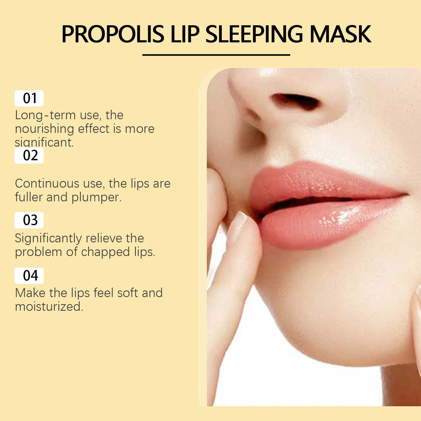Hoygi Propolis Lip Sleeping Mask - Exfoliating, Moisturizing & Overnight Line Repair