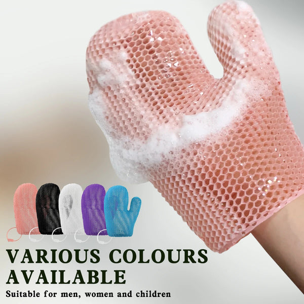 Honeycomb TPU Exfoliating Shower Glove - Antibacterial, High Elasticity Body Scrub