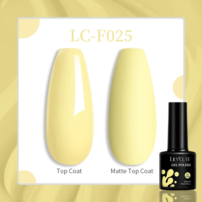 LILYCUTE 7ml Jelly Amber Dark Bloom Leopard Gel Polish - Semi-Permanent UV Nail Art