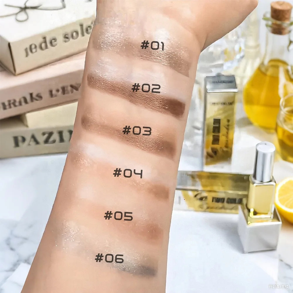 Double Color Eyeshadow Stick - Glitter Shimmer & Metallic Highlight Duo