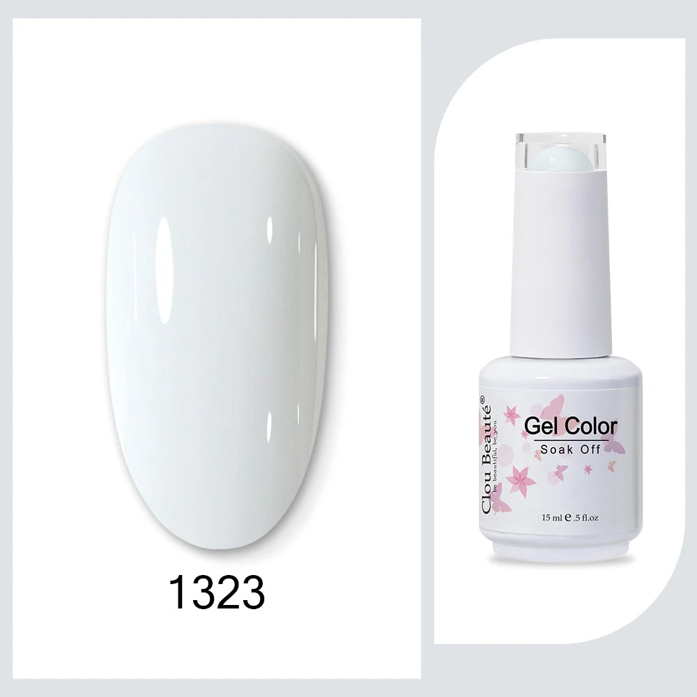 Clou Beaute 15ml HEMA & TPO Free Gel Polish - Army Green Organic Semi-Permanent Nail Art
