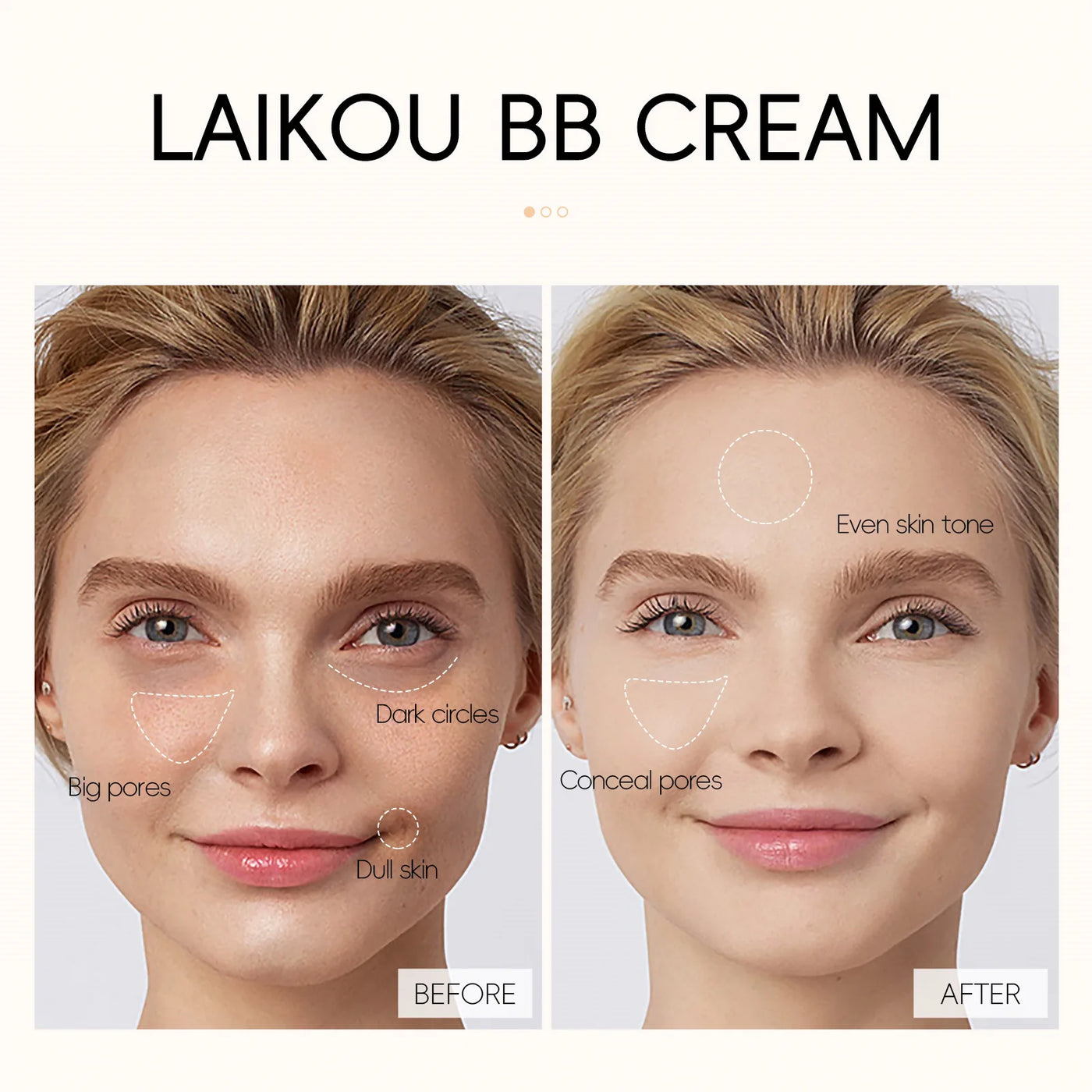 6-Shade BB Cream Concealer Primer - 30ml Natural Facial Liquid Foundation