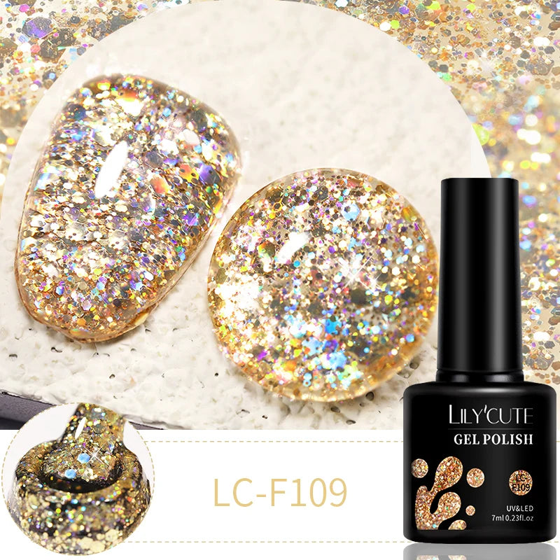 LILYCUTE 9D Cat Eye Magnetic Gel Polish 7ml - Iridescent UV/LED Soak-Off Nail Art