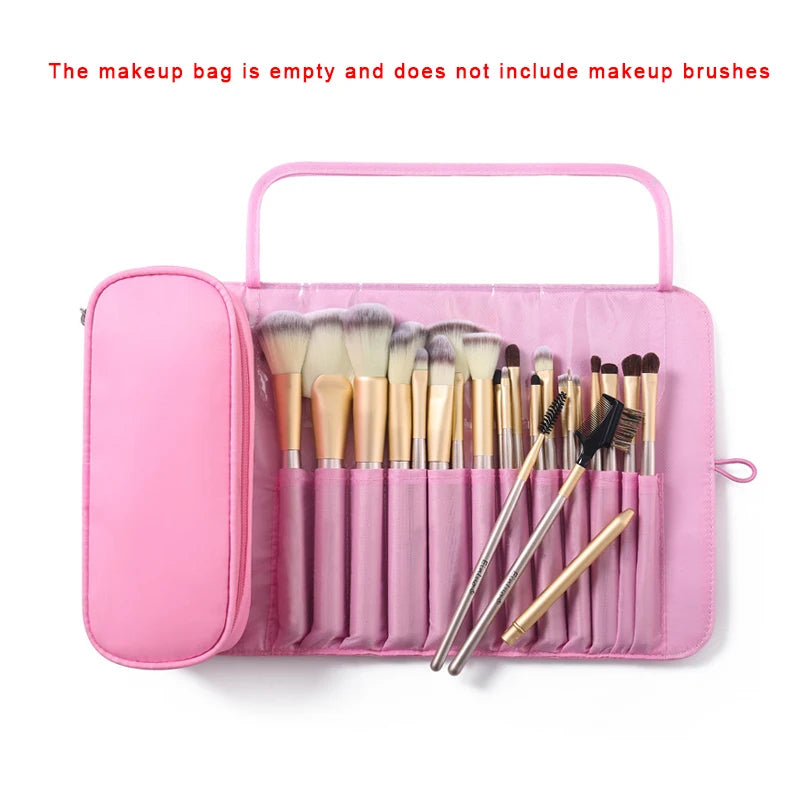 Macroupta Waterproof Nylon Rolling Makeup Brush Organiser - Fold & Travel Case