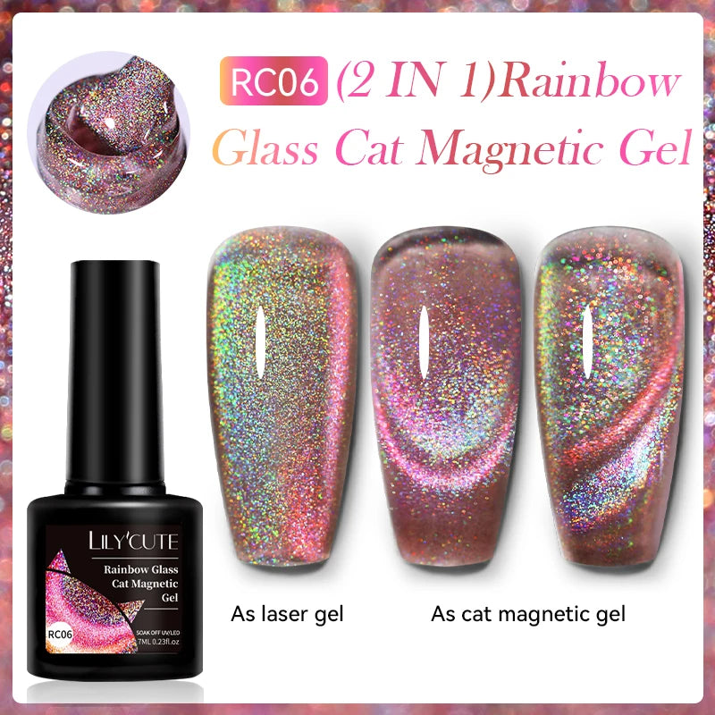 LILYCUTE 5ml Metallic Gold & Silver Mirror Liner Gel - Super Bright French Nail Art