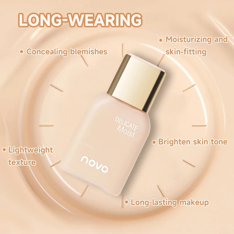 NOVO Smooth Liquid Foundation BB/CC Cream - Oil-Control, Waterproof & Even Skin Tone