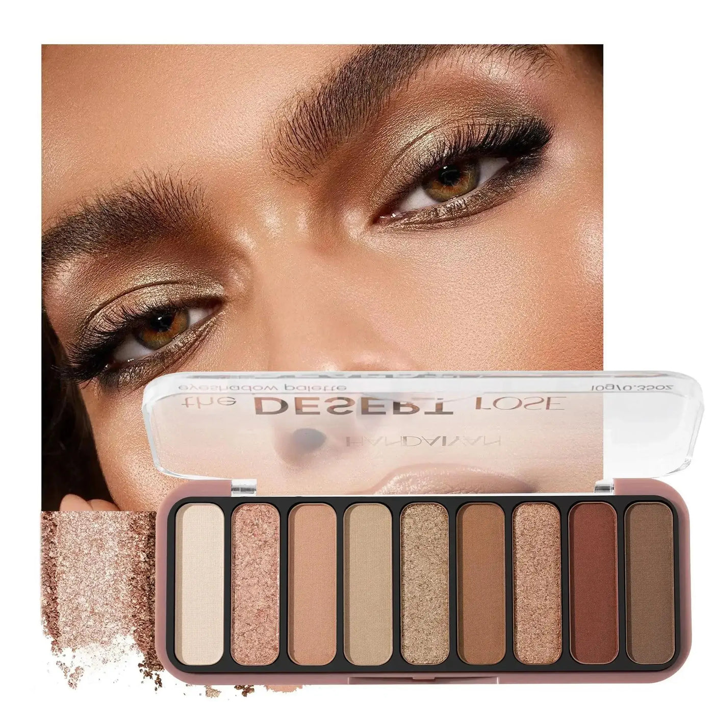Desert Rose 9-Color Matte Mineral Eyeshadow Palette - High Pigment Natural Earthy Tones