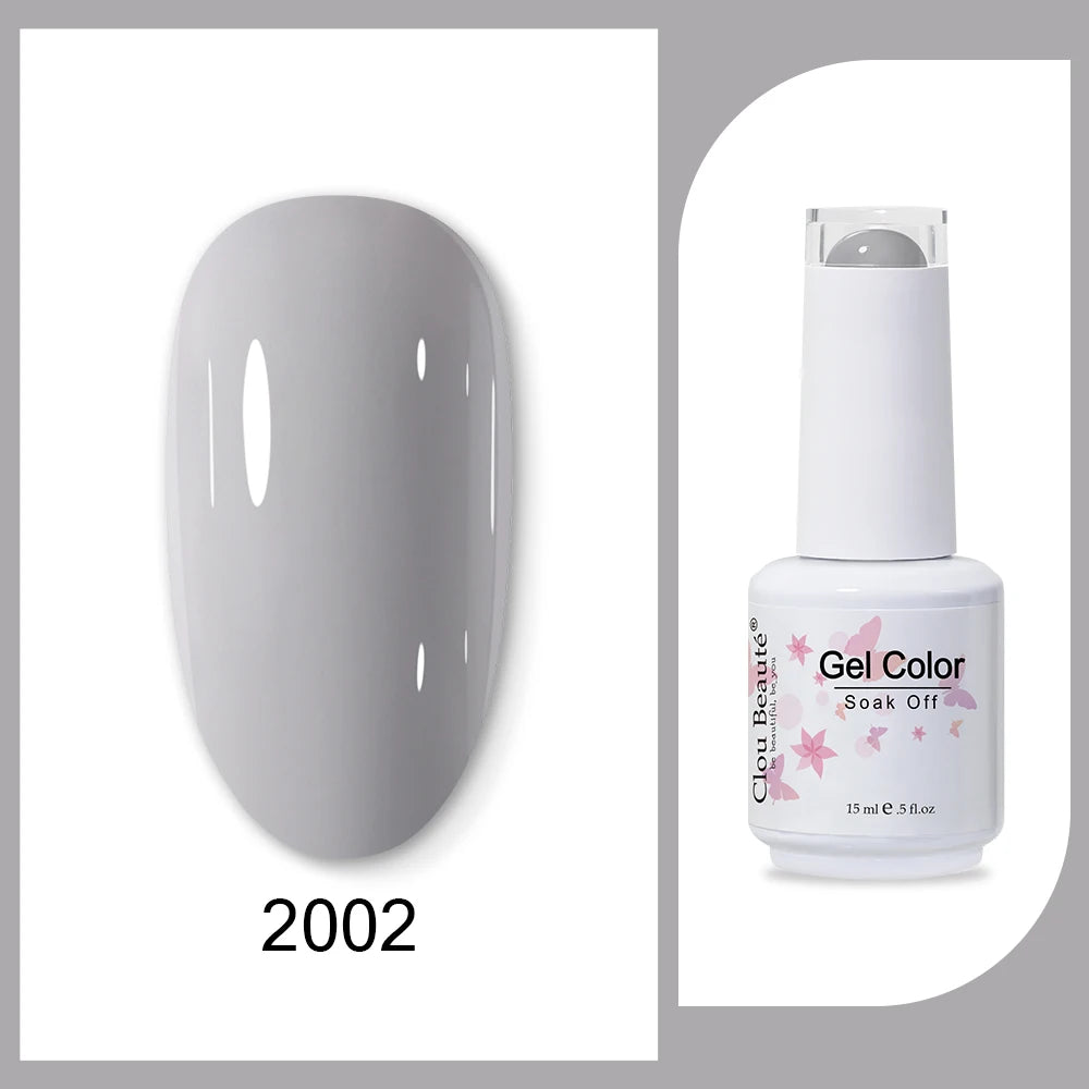 Clou Beaute 15ml HEMA & TPO Free Gel Polish - Army Green Organic Semi-Permanent Nail Art