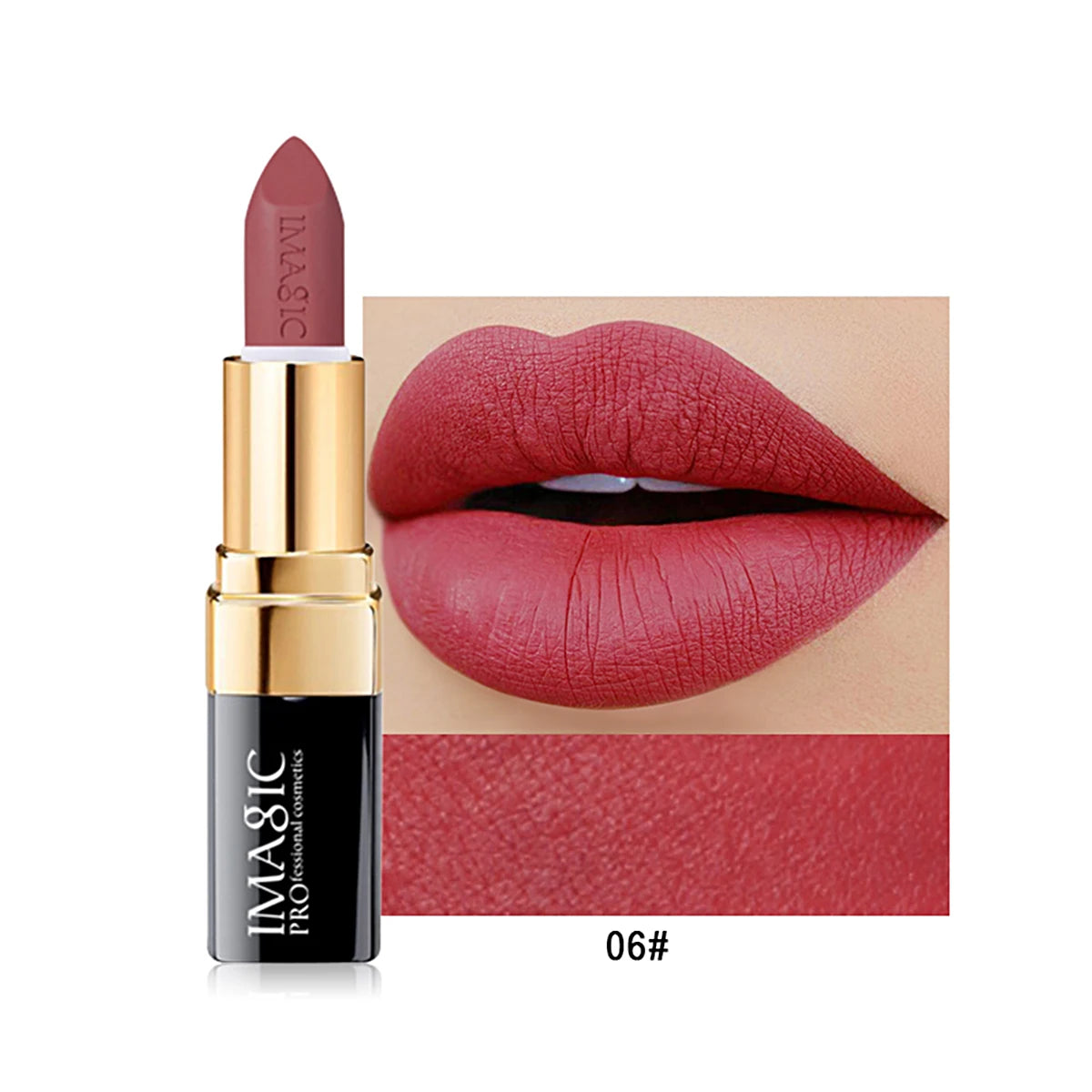 IMAGIC 12-Color Matte Velvet Lipstick Set - Waterproof Nude & Bold Shades