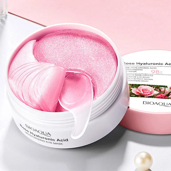 SADOER Rose Hyaluronic Acid Eye Mask 60pcs - Anti Dark Circles, Firming & Moisturizing