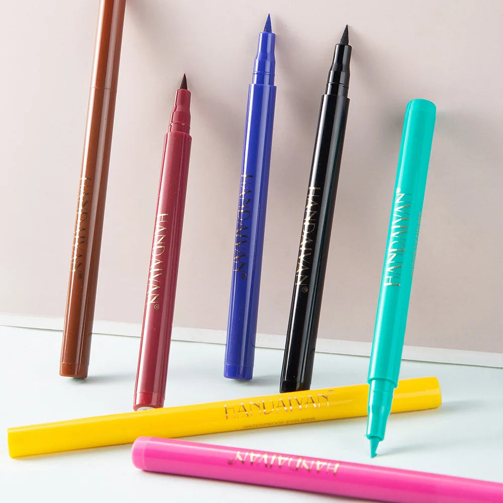 Rainbow Colorful Liquid Eyeliner Pen Set - Waterproof Matte, Long-Lasting