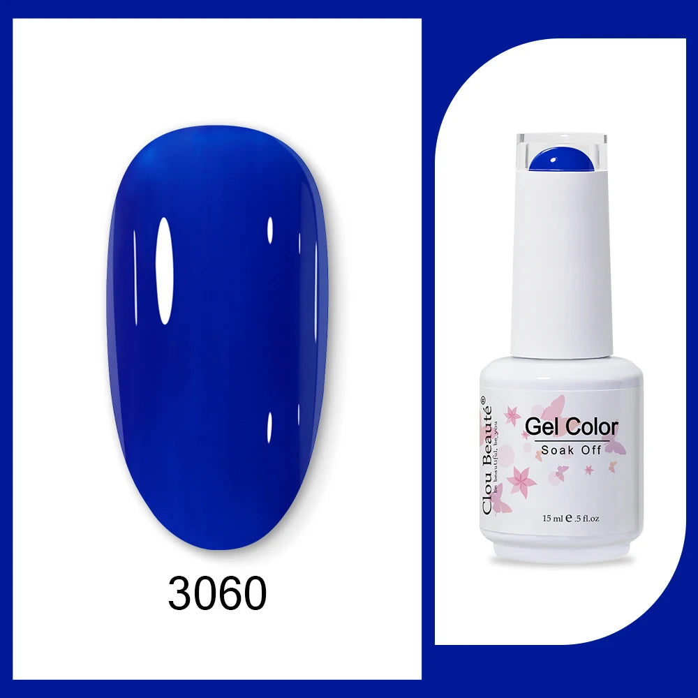 Clou Beaute 15ml HEMA & TPO Free Gel Polish - Army Green Organic Semi-Permanent Nail Art