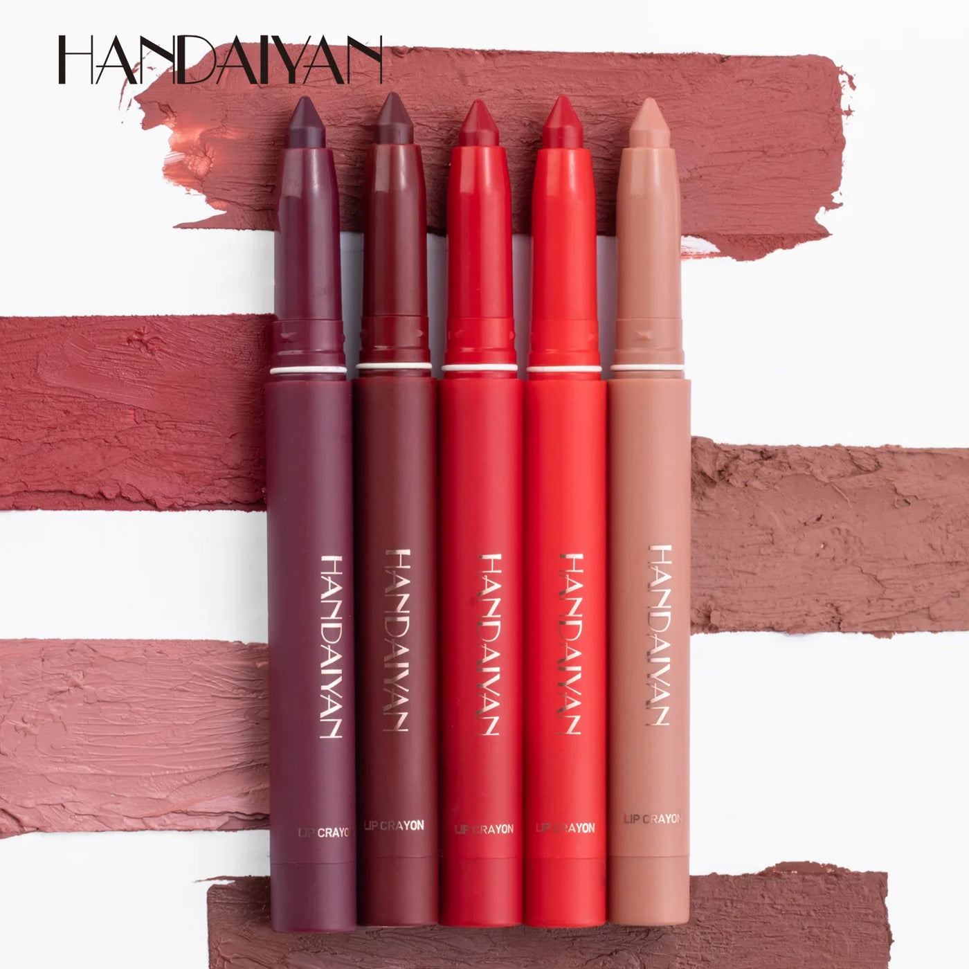12-Color Pink Velvet Matte Lip Liner Pencil Set - Waterproof Plumping Crayon