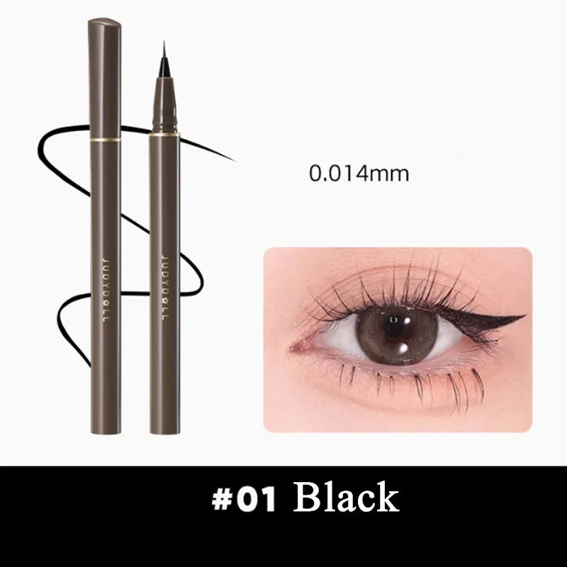 Judydoll Ultra-Fine Matte Liquid Eyeliner & Lying Silkworm Pen - Fast Dry Smooth Lasting