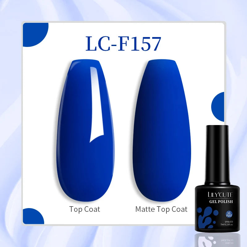 LILYCUTE 7ml Jelly Amber Dark Bloom Leopard Gel Polish - Semi-Permanent UV Nail Art