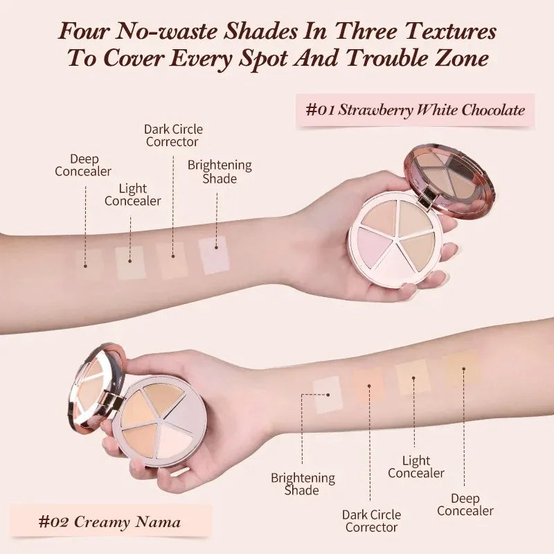 Flower Knows Sweetie Bear 4-Color Concealer Palette - Brightening Full Coverage