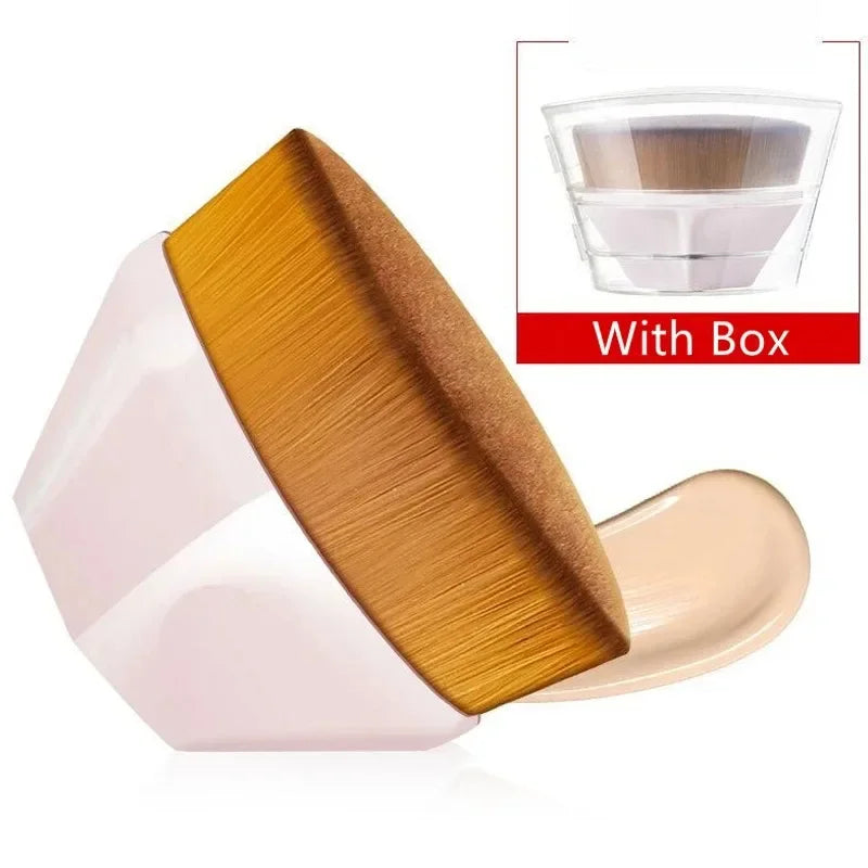 Professional Powder & Blusher Foundation Brush - Soft Wool Fiber, Available in 1-4 Pack