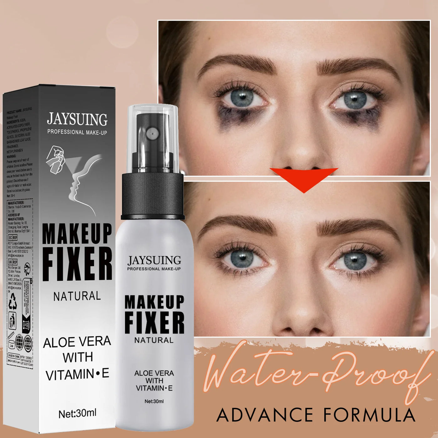Jaysuing Sweat-Proof Matte Setting Spray - Oil Control, Long-Lasting Quick Fixer