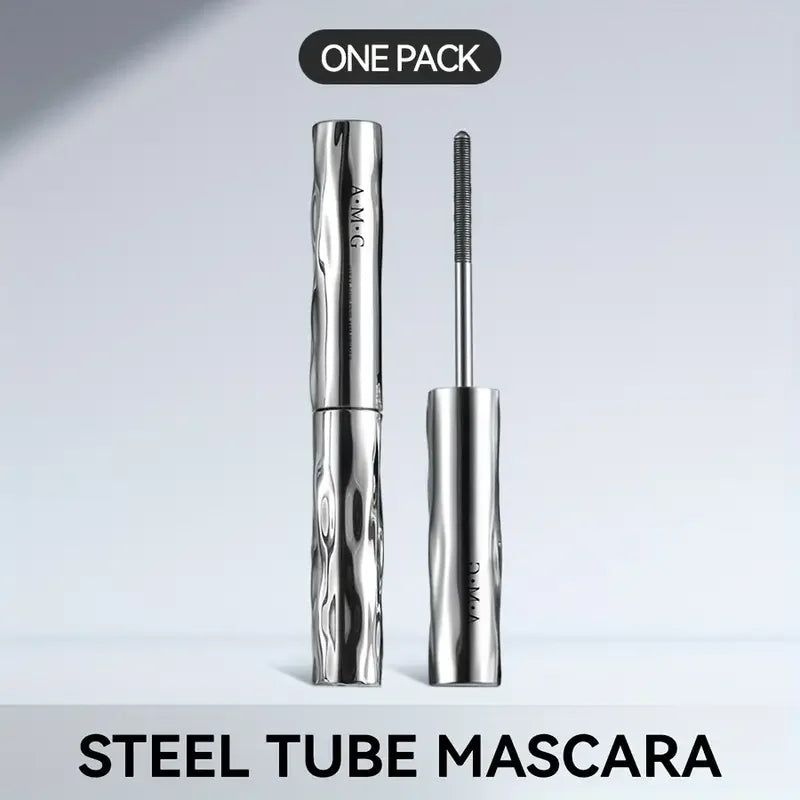 Steel Tube Spiral Brush Mascara - Silk Fiber, Waterproof & Long-Lasting Curl