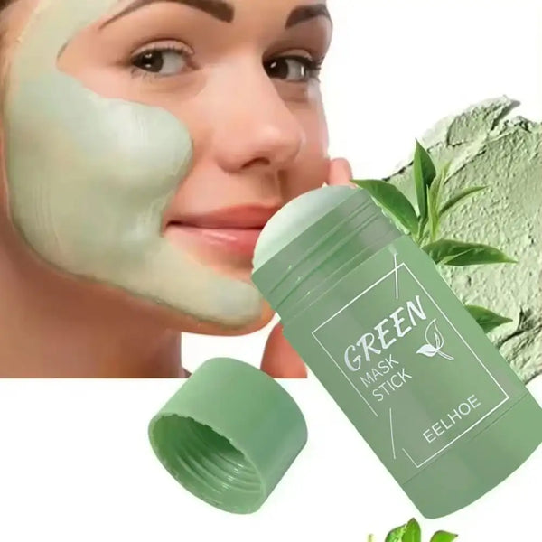 Eelhoe Green Tea & Eggplant Solid Mud Mask - Deep Cleansing, Blackhead Removal & Pore Shrinking
