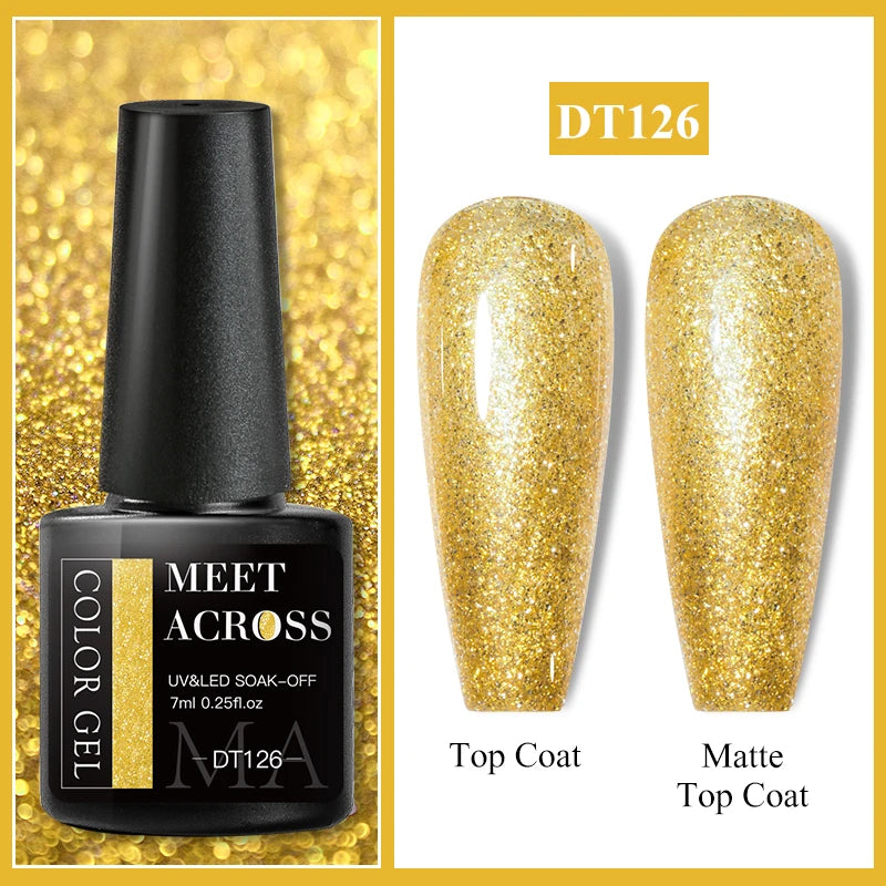 MEET ACROSS 7ml Wine Red Gel Polish - Long-Lasting French Style Nail Art Varnish