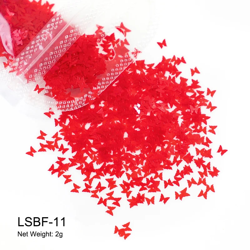 2g Holographic Nail Art Glitter Sequins - Laser Star Butterfly AB Paillette DIY Decorations