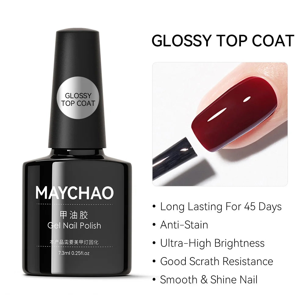 MAYCHAO 7.3ml Transparent Jelly Nude Gel Nail Polish - CPNP Certified UV/LED Soak-Off