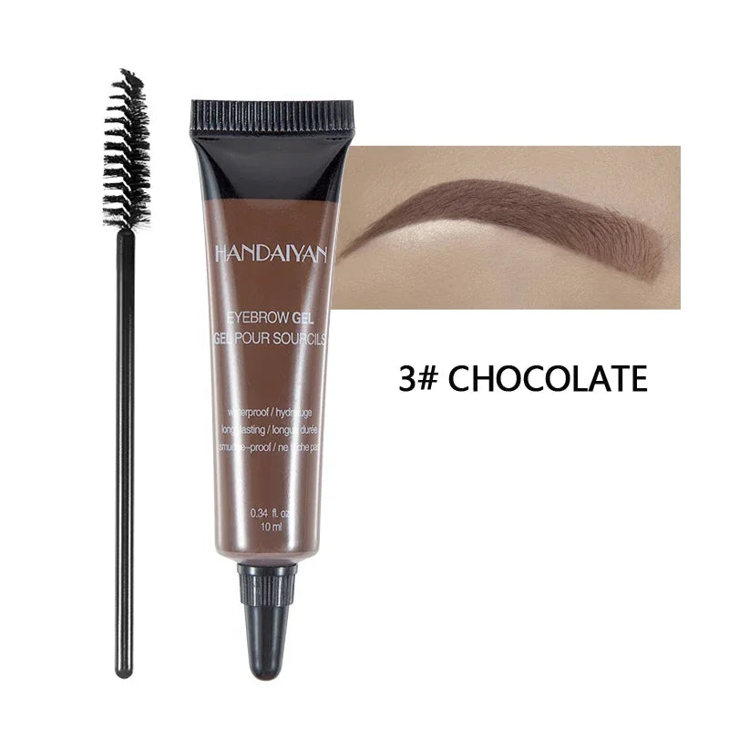 Handaiyan 10ml Tinted Eyebrow Cream Gel - Waterproof Natural, 6 Colors