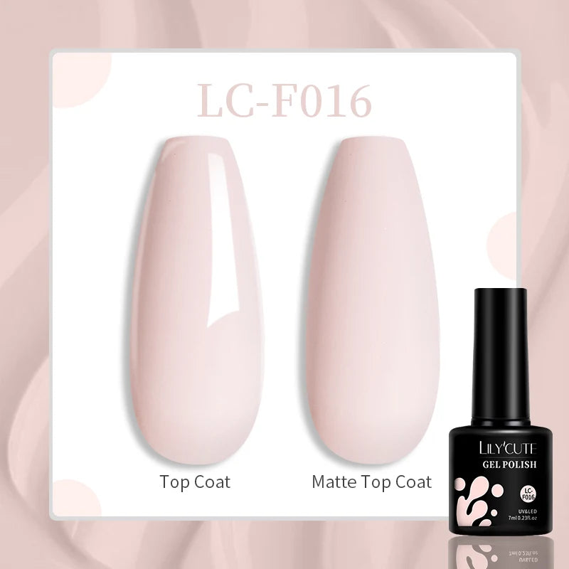 LILYCUTE 7ml Jelly Amber Dark Bloom Leopard Gel Polish - Semi-Permanent UV Nail Art