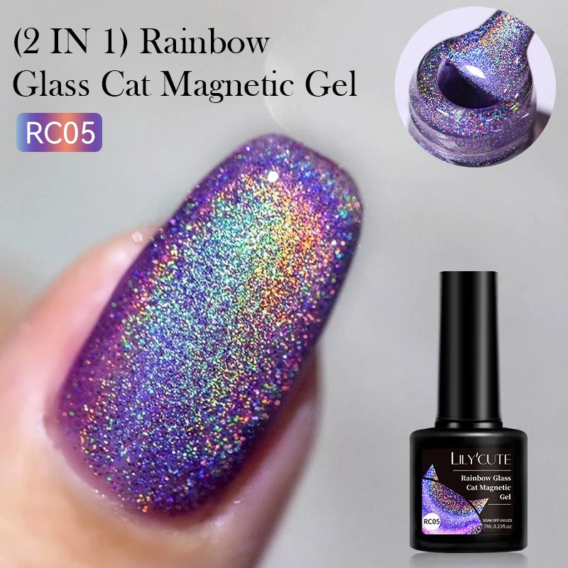 LILYCUTE 5ml Reflective Glitter Liner Gel - Champagne Sparkling Lines for French Nail Art