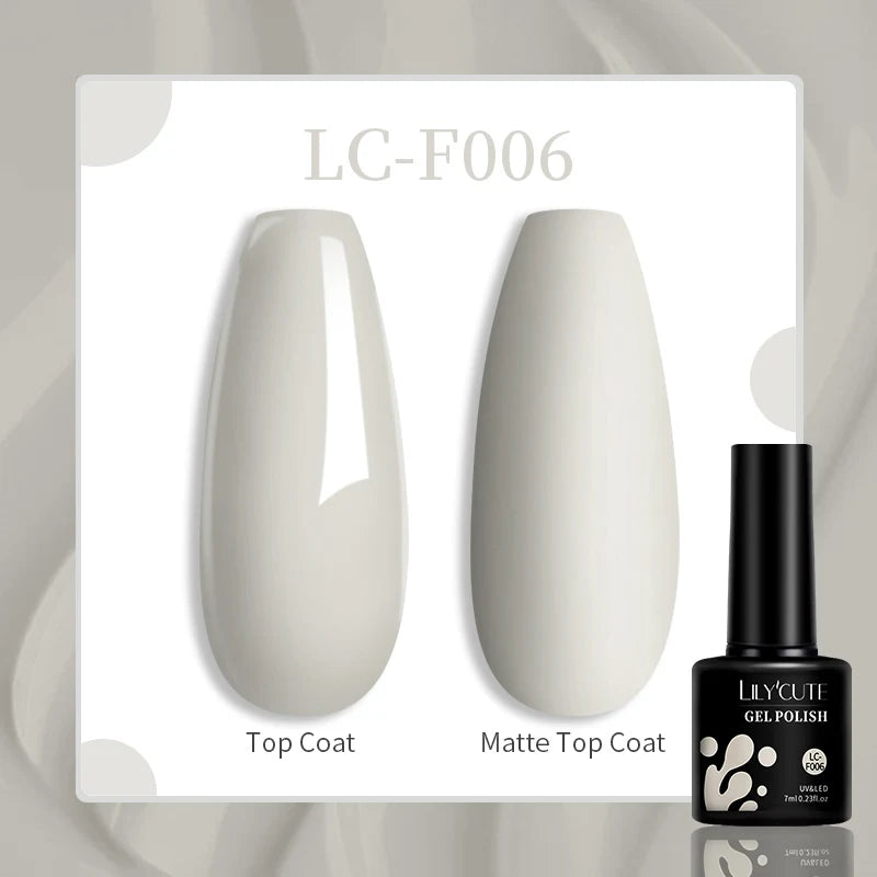 LILYCUTE 7ml Jelly Amber Dark Bloom Leopard Gel Polish - Semi-Permanent UV Nail Art