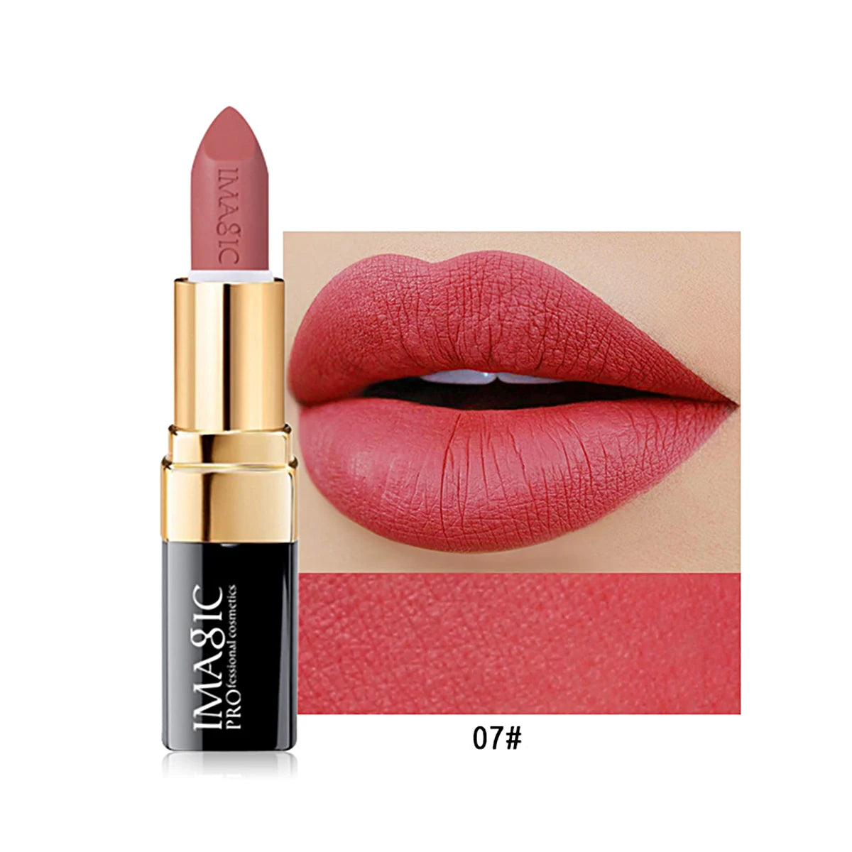 IMAGIC 12-Color Matte Velvet Lipstick Set - Waterproof Nude & Bold Shades