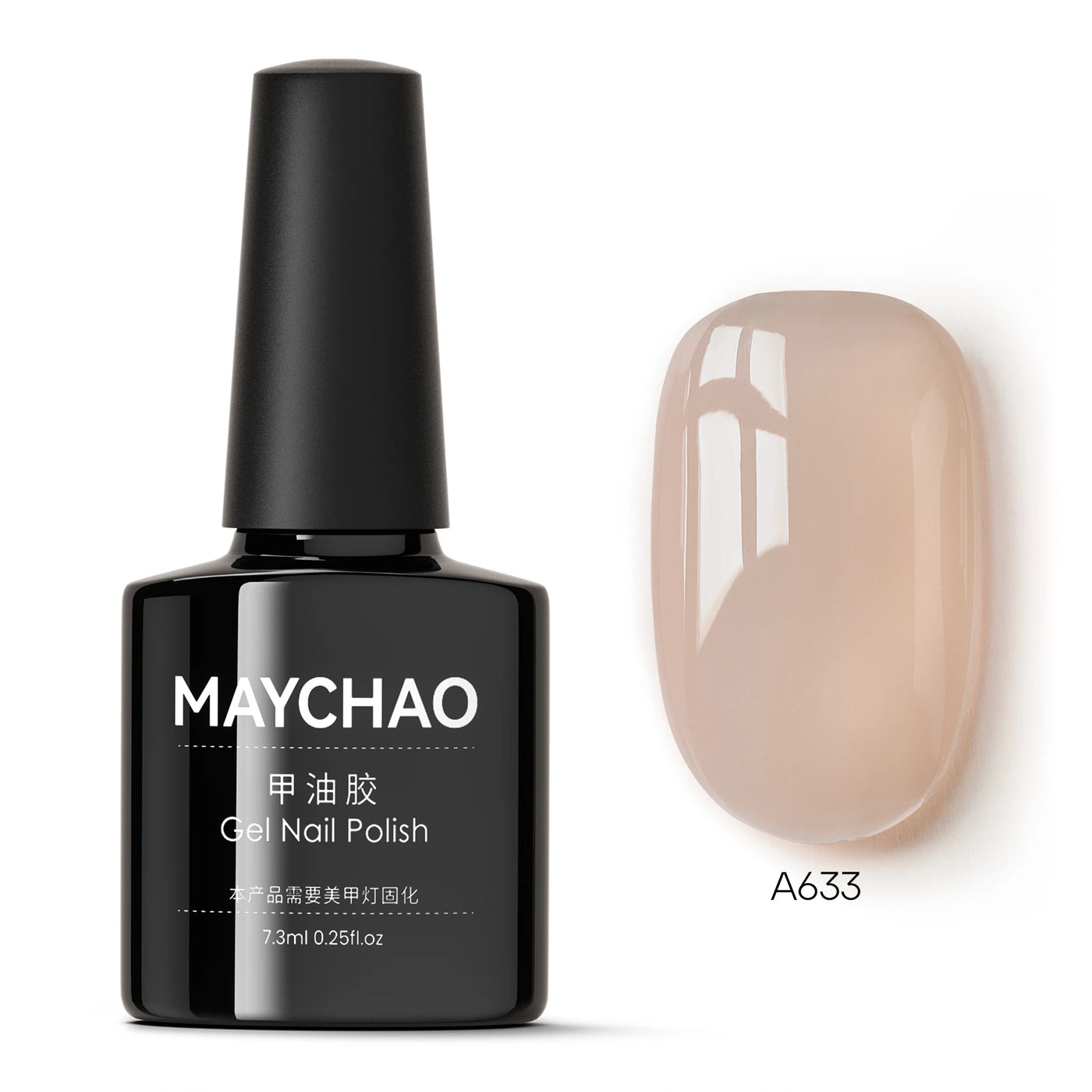 MAYCHAO 7.3ml Transparent Jelly Nude Gel Nail Polish - CPNP Certified UV/LED Soak-Off