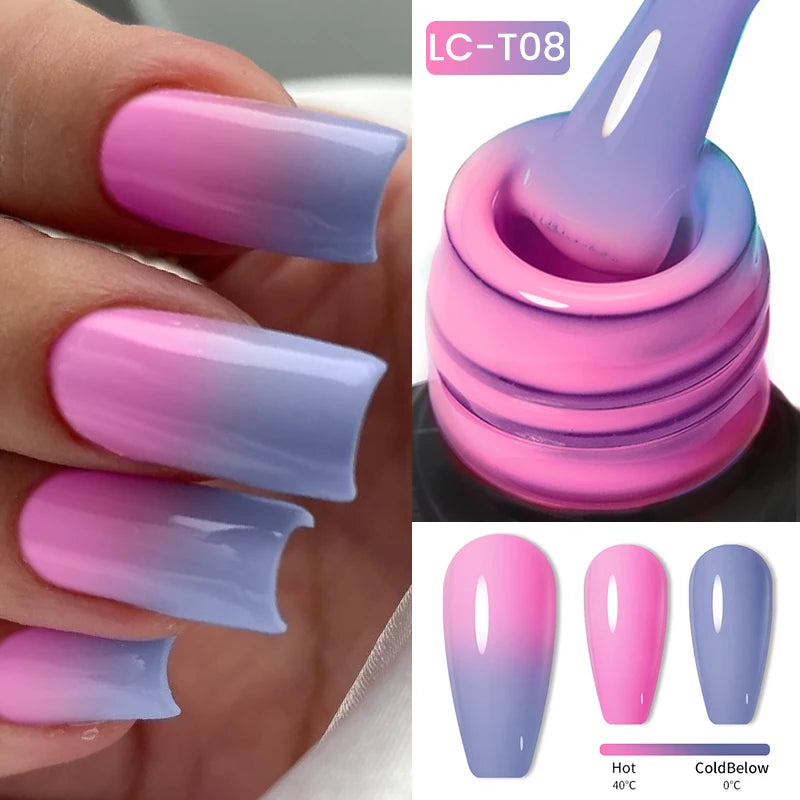 LILYCUTE 7ml Thermal Temperature-Changing Gel Nail Polish - Semi-Permanent UV Gel Art