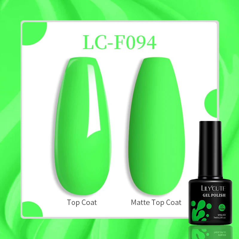 LILYCUTE 7ml Jelly Amber Dark Bloom Leopard Gel Polish - Semi-Permanent UV Nail Art