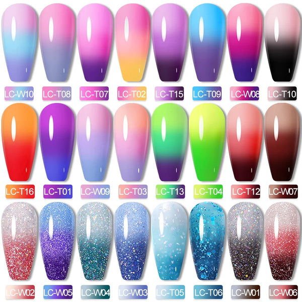 LILYCUTE 7ml Thermal Temperature-Changing Gel Nail Polish - Semi-Permanent UV Gel Art