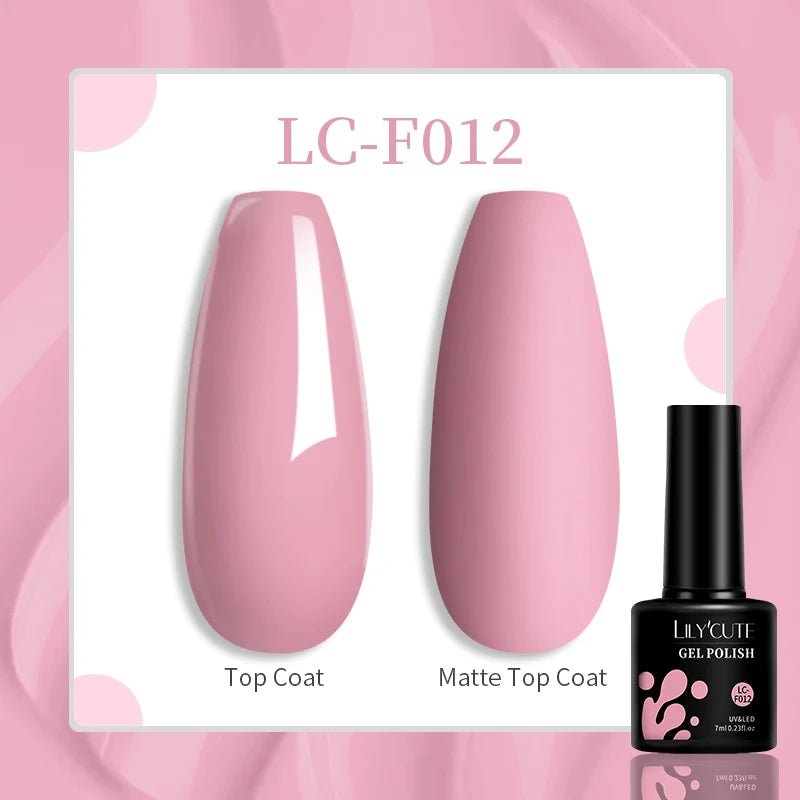 LILYCUTE 7ml Jelly Amber Dark Bloom Leopard Gel Polish - Semi-Permanent UV Nail Art