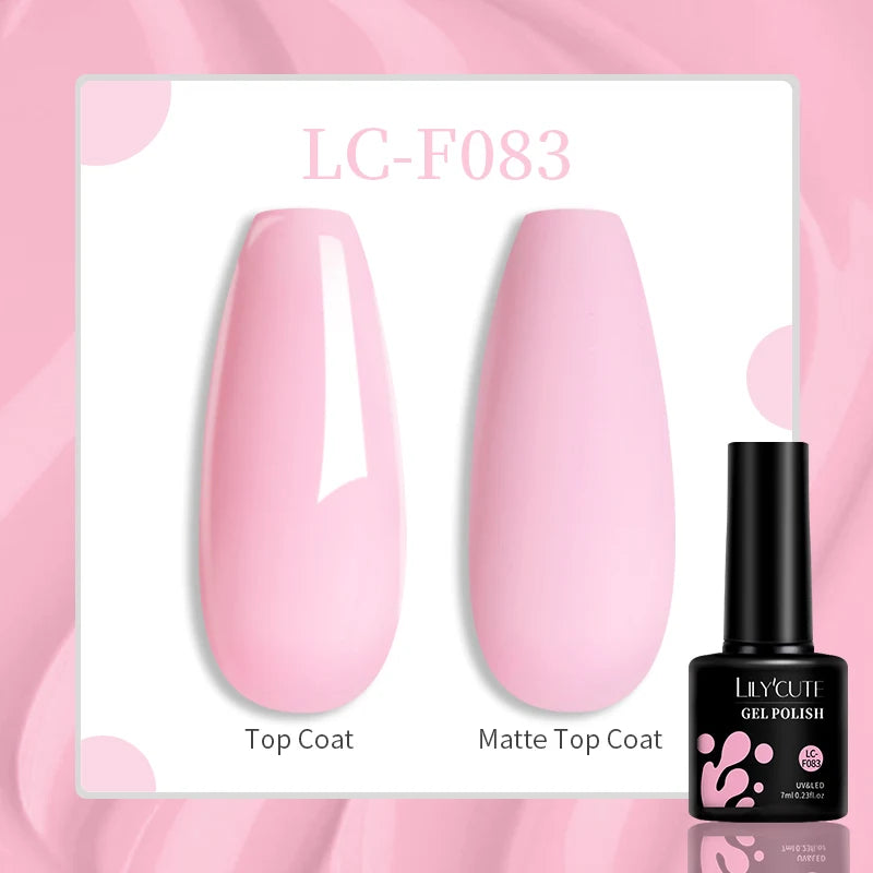 LILYCUTE 7ml Jelly Amber Dark Bloom Leopard Gel Polish - Semi-Permanent UV Nail Art