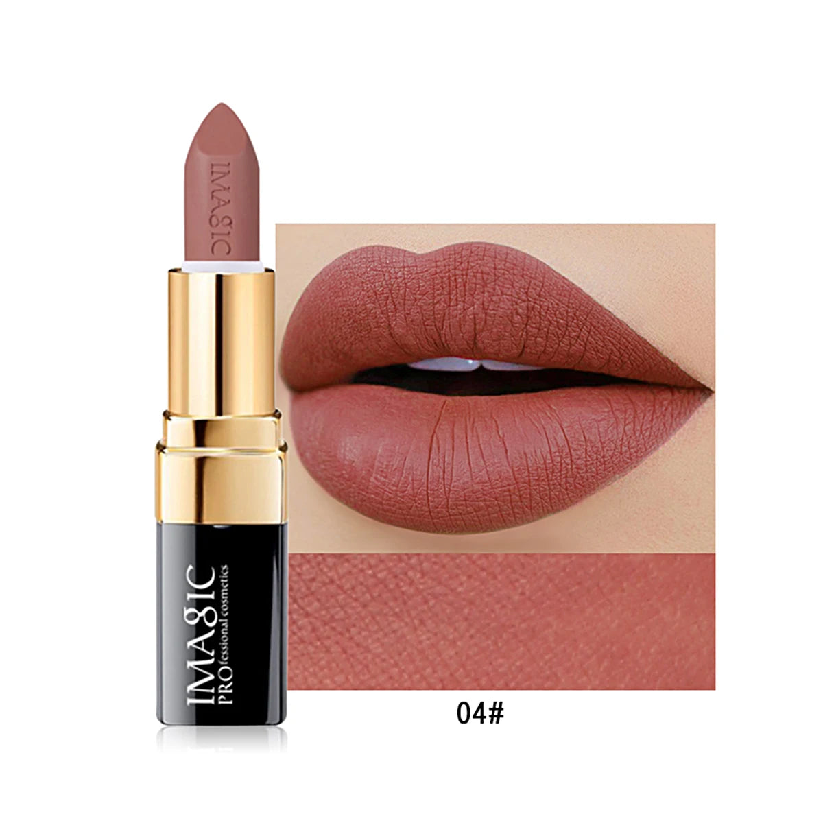 IMAGIC 12-Color Matte Velvet Lipstick Set - Waterproof Nude & Bold Shades