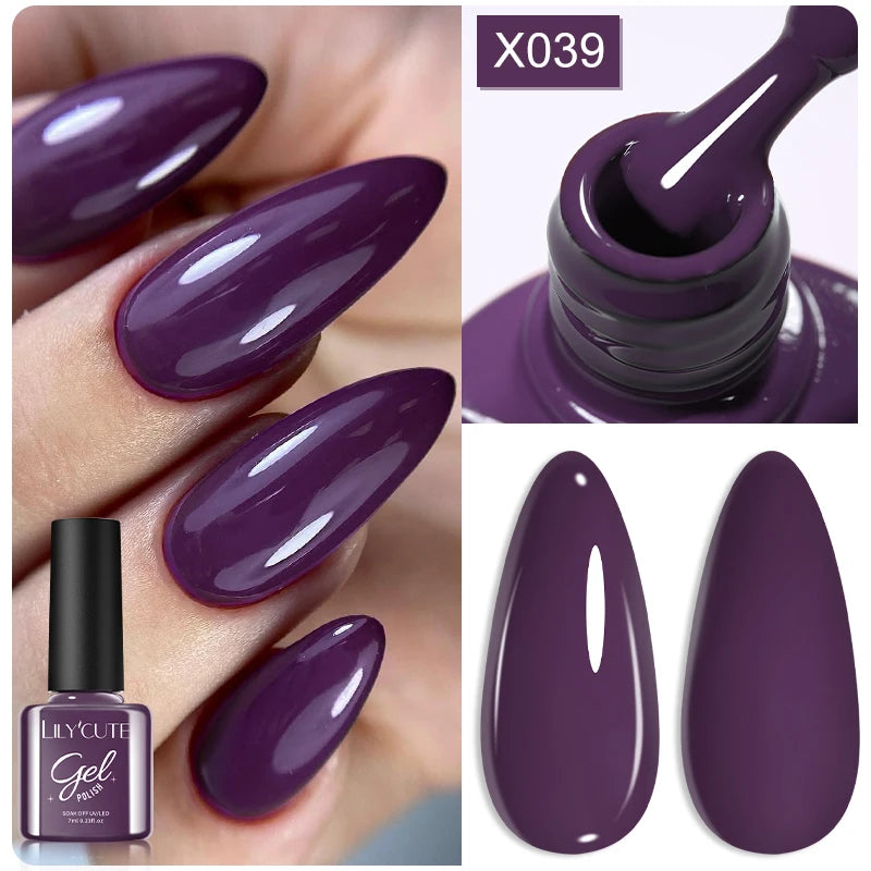 LILYCUTE 7ml Thermal Temperature-Changing Gel Nail Polish - Semi-Permanent UV Gel Art